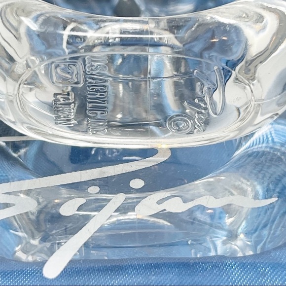 Vintage Clear Acrylic Lucite OWL Napkin Rings BIJAN In Box Mid Century Modern - Picture 6 of 6